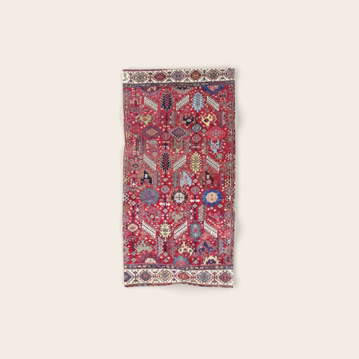 Shekarlu Qashqaâi Fars Southwest Persian Carpet Print Bath Towel Gallery Image 1