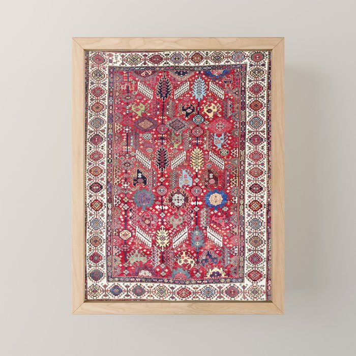 Shekarlu Qashqaâi Fars Southwest Persian Carpet Print Mini Art Print Gallery Image 1