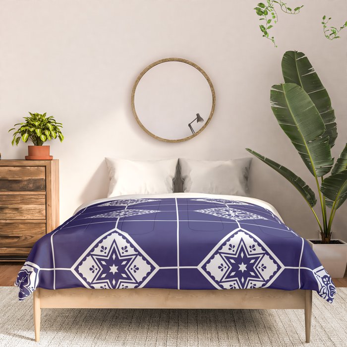Talavera Mexican Tile - Porcelain Palette Comforter Gallery Image 3