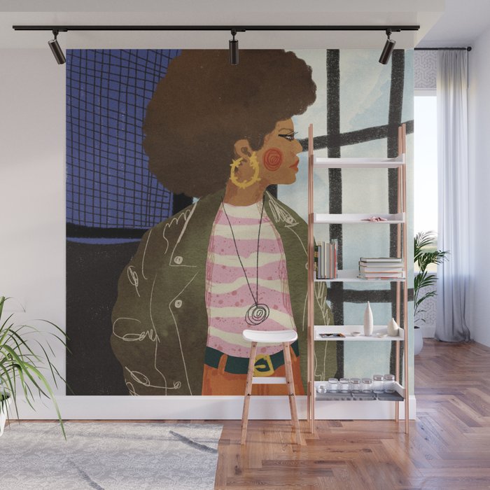 Girl with Golden Earing Wall Mural Gallery Image 1