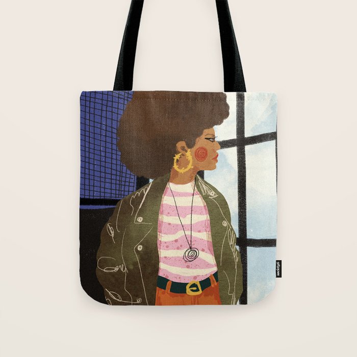 Girl with Golden Earing Tote Bag Gallery Image 1