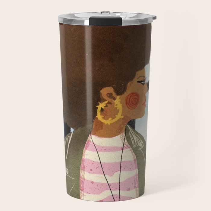 Girl with Golden Earing Travel Mug Gallery Image 1
