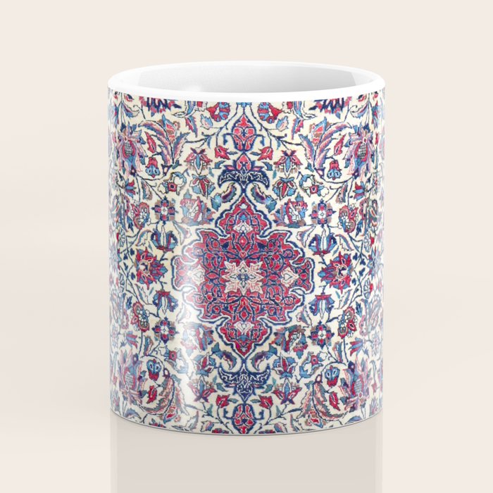 Antique Nain Tudeshk Midnight Purple Persian Coffee Mug Gallery Image 4