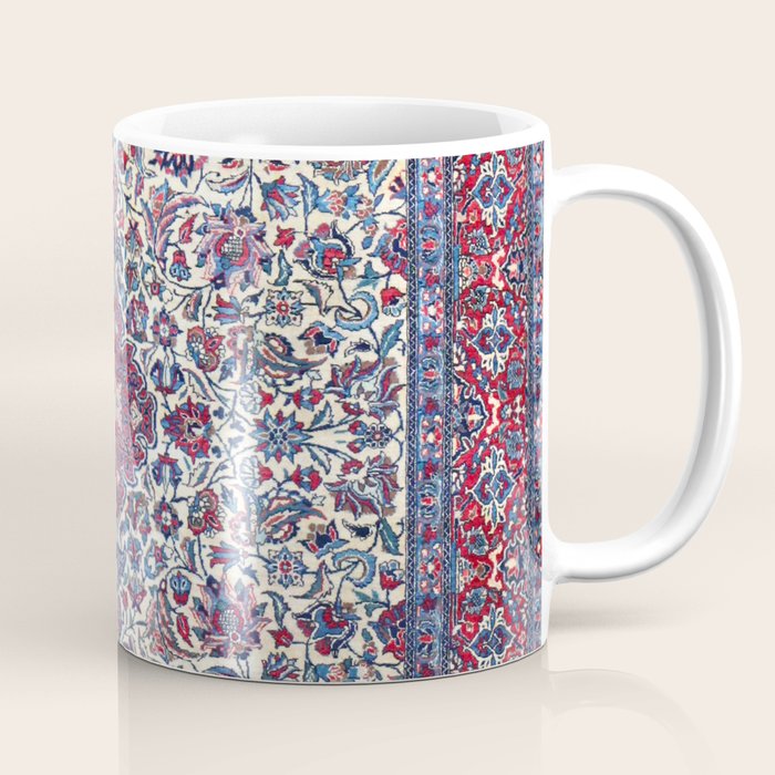 Antique Nain Tudeshk Midnight Purple Persian Coffee Mug Gallery Image 1