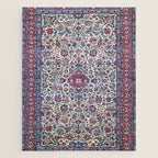 Antique Nain Tudeshk Midnight Purple Persian Jigsaw Puzzle Gallery Image 1