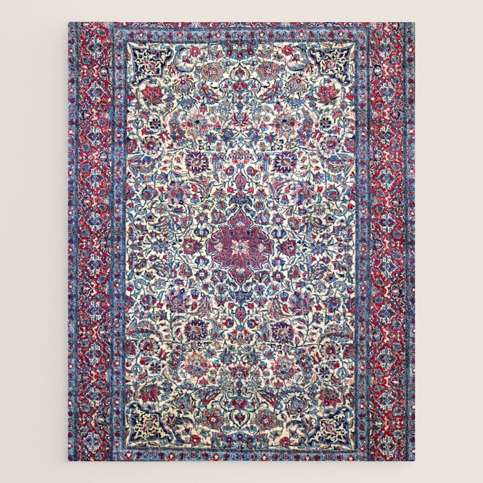 Antique Nain Tudeshk Midnight Purple Persian Jigsaw Puzzle Gallery Image 1