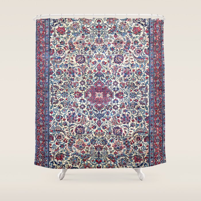 Antique Nain Tudeshk Midnight Purple Persian Shower Curtain Gallery Image 1