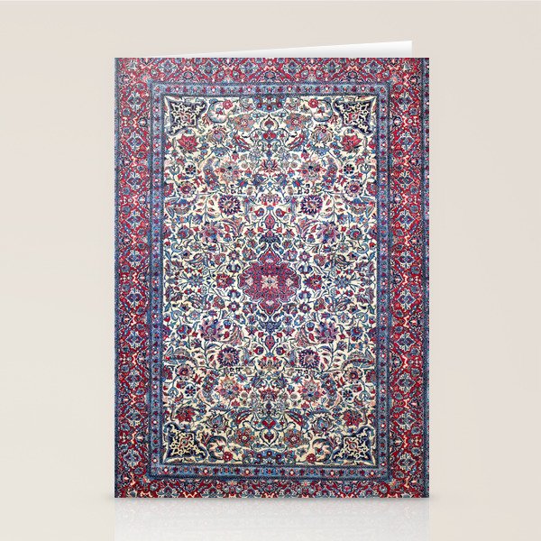 Antique Nain Tudeshk Midnight Purple Persian Stationery Card Gallery Image 1