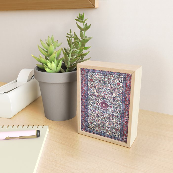 Antique Nain Tudeshk Midnight Purple Persian Mini Art Print Gallery Image 2