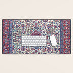 Antique Nain Tudeshk Midnight Purple Persian Desk Mat Gallery Image 1