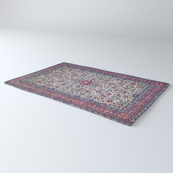 Antique Nain Tudeshk Midnight Purple Persian Rug Gallery Image 3