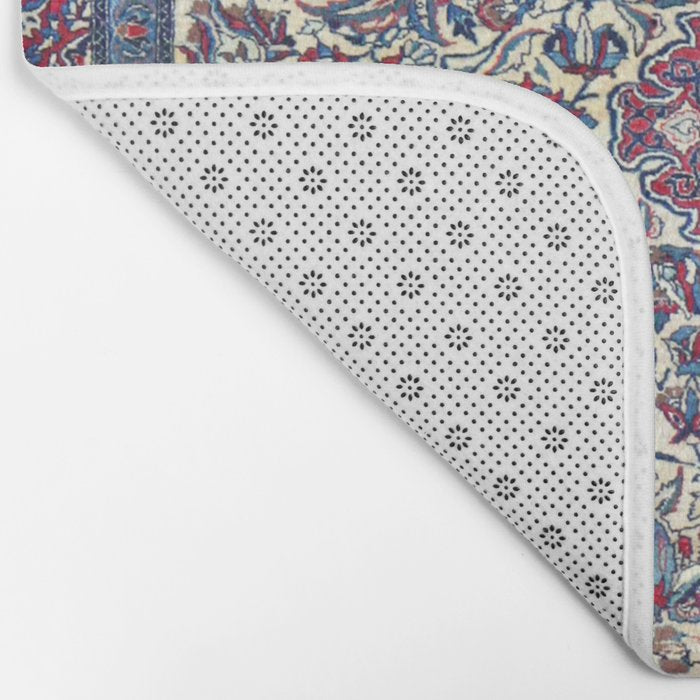 Antique Nain Tudeshk Midnight Purple Persian Bath Mat Gallery Image 2