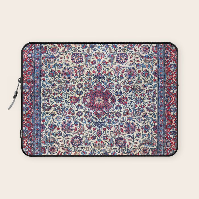 Antique Nain Tudeshk Midnight Purple Persian Laptop Sleeve Gallery Image 1