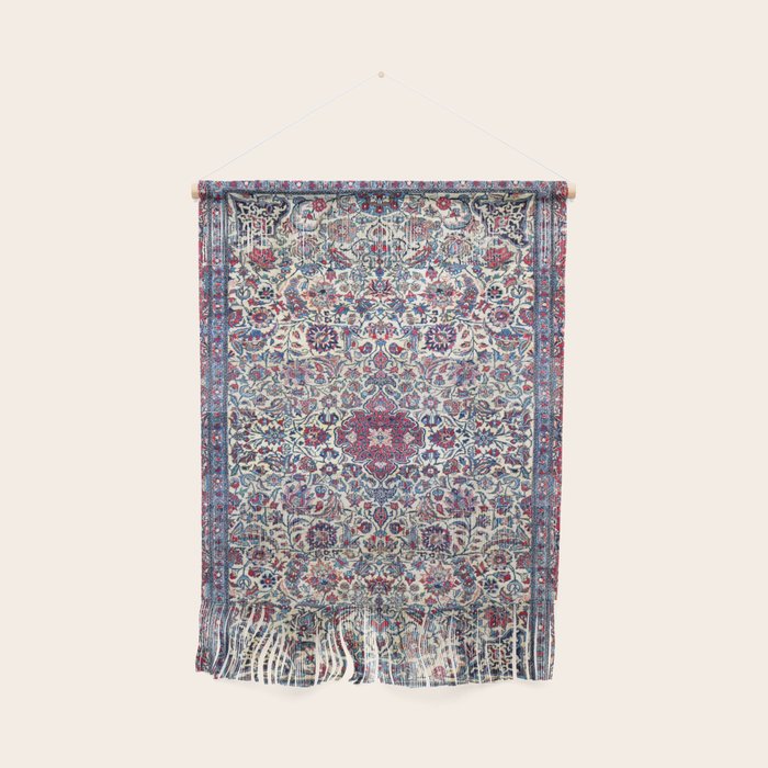 Antique Nain Tudeshk Midnight Purple Persian Wall Hanging Gallery Image 1