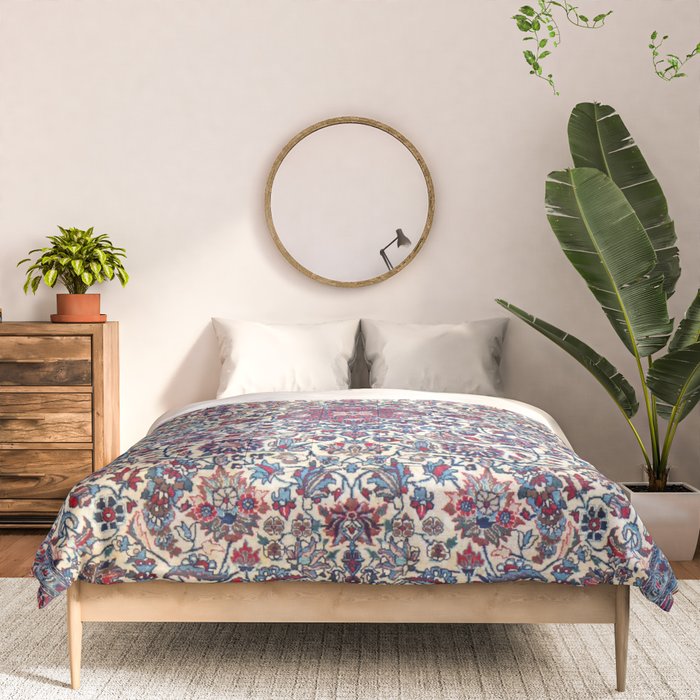 Antique Nain Tudeshk Midnight Purple Persian Comforter Gallery Image 3
