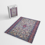 Antique Nain Tudeshk Midnight Purple Persian Jigsaw Puzzle Gallery Image 2
