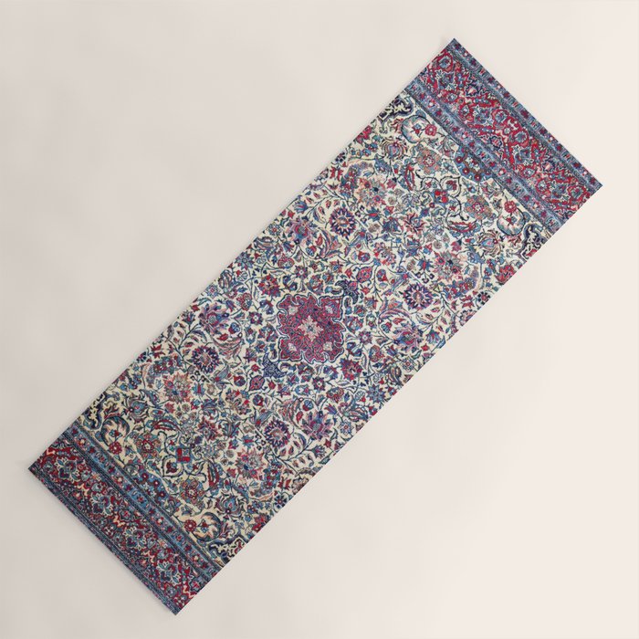 Antique Nain Tudeshk Midnight Purple Persian Yoga Mat Gallery Image 1