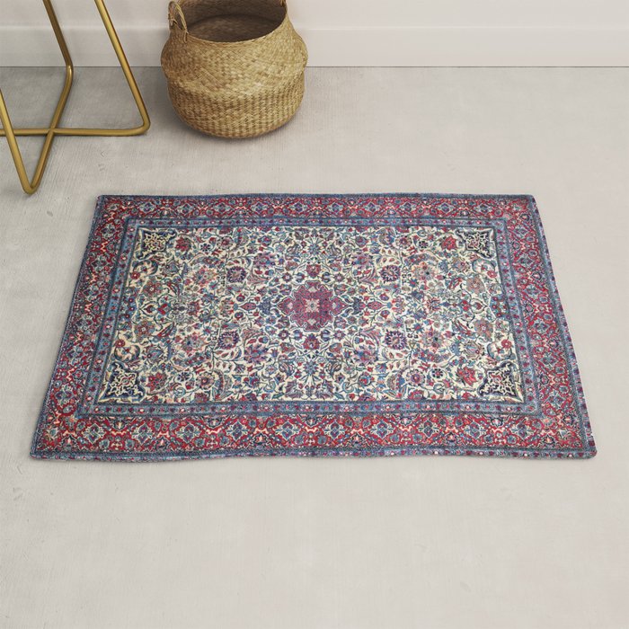 Antique Nain Tudeshk Midnight Purple Persian Rug Gallery Image 1