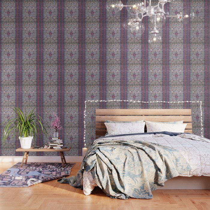 Antique Nain Tudeshk Midnight Purple Persian Wallpaper Gallery Image 1