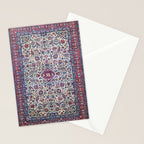 Antique Nain Tudeshk Midnight Purple Persian Stationery Card Gallery Image 2