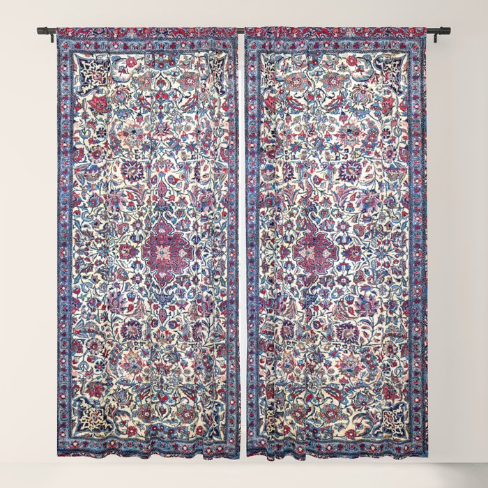 Antique Nain Tudeshk Midnight Purple Persian Window Curtain Gallery Image 1