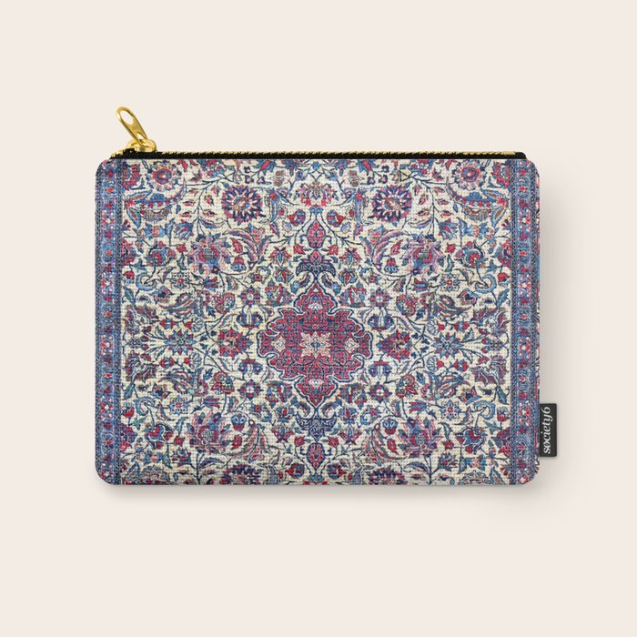 Antique Nain Tudeshk Midnight Purple Persian Carry All Pouch Gallery Image 1