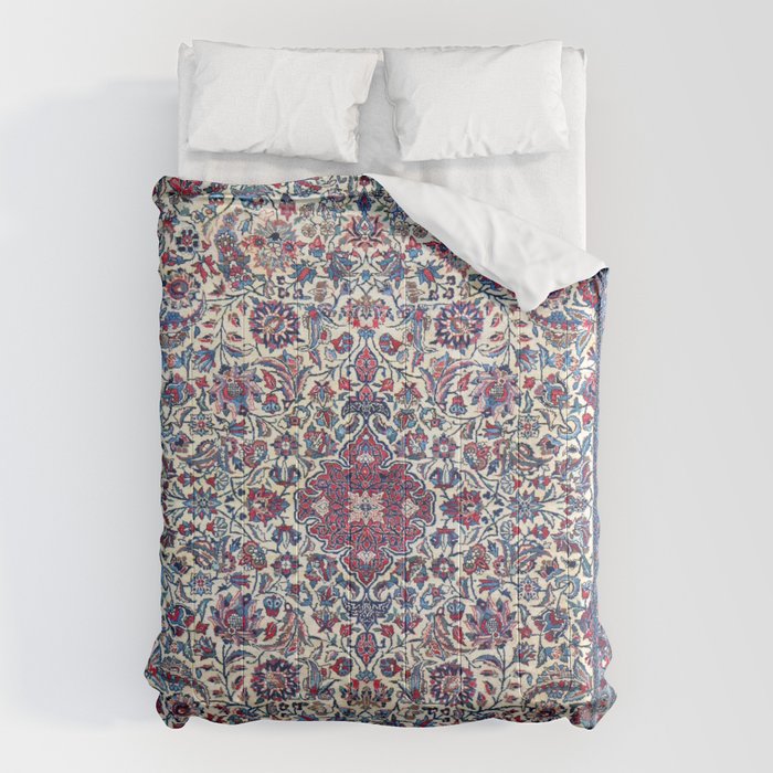 Antique Nain Tudeshk Midnight Purple Persian Comforter Gallery Image 1