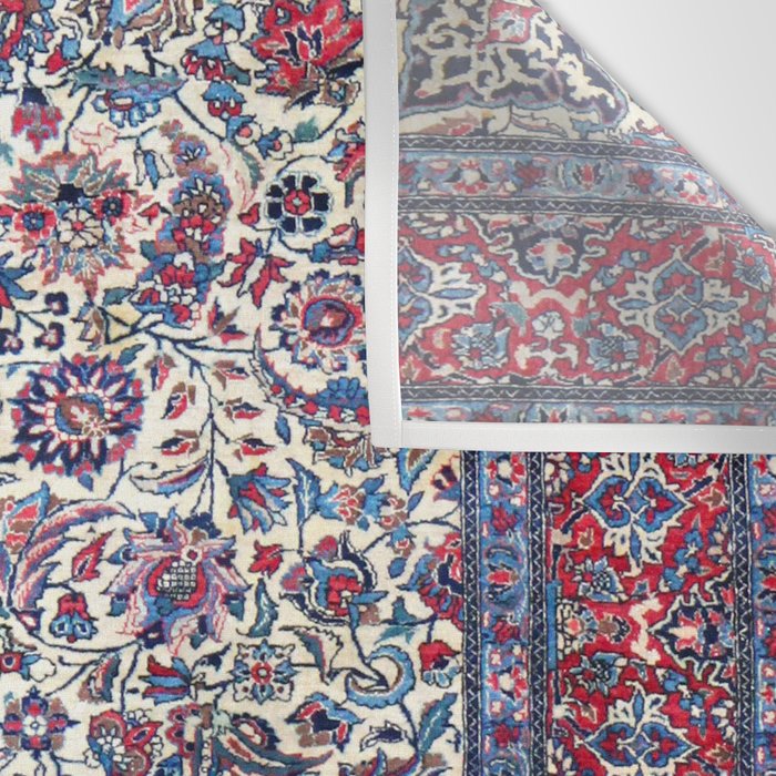 Antique Nain Tudeshk Midnight Purple Persian Wall Tapestry Gallery Image 3