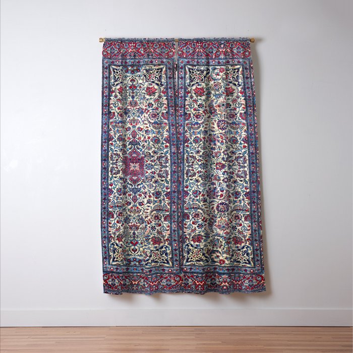 Antique Nain Tudeshk Midnight Purple Persian Window Curtain Gallery Image 3