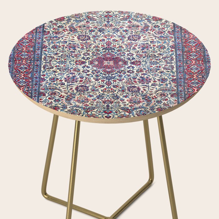 Antique Nain Tudeshk Midnight Purple Persian Side Table Gallery Image 2