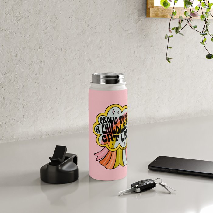 Proud To Be A Childless Cat Lady Water Bottle Gallery Image 4