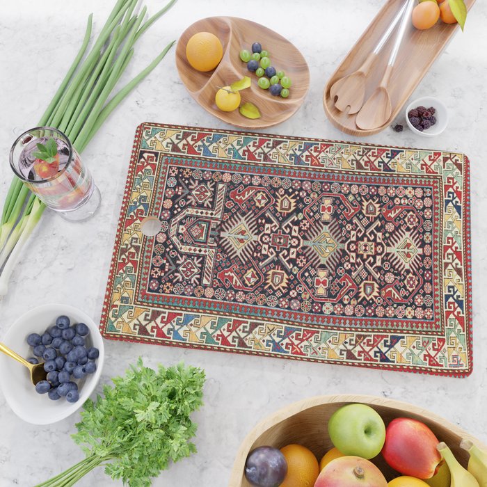 Akstafa Southeast Caucasus Niche Rug Print Cutting Board Gallery Image 2