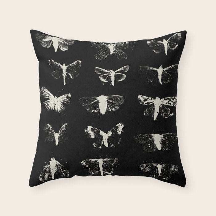 moths Throw Pillow Gallery Image 1