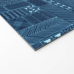 African Indigo Tribal Mud Cloth Welcome Mat Gallery Image 2