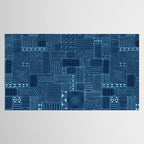 African Indigo Tribal Mud Cloth Tablecloth Gallery Image 2