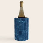 African Indigo Tribal Mud Cloth Wine Chiller Gallery Image 2