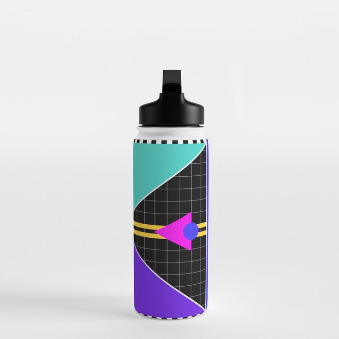 Memphis pattern 117 - 80s / 90s Retro Water Bottle Gallery Image 3