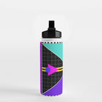 Memphis pattern 117 - 80s / 90s Retro Water Bottle Gallery Image 2