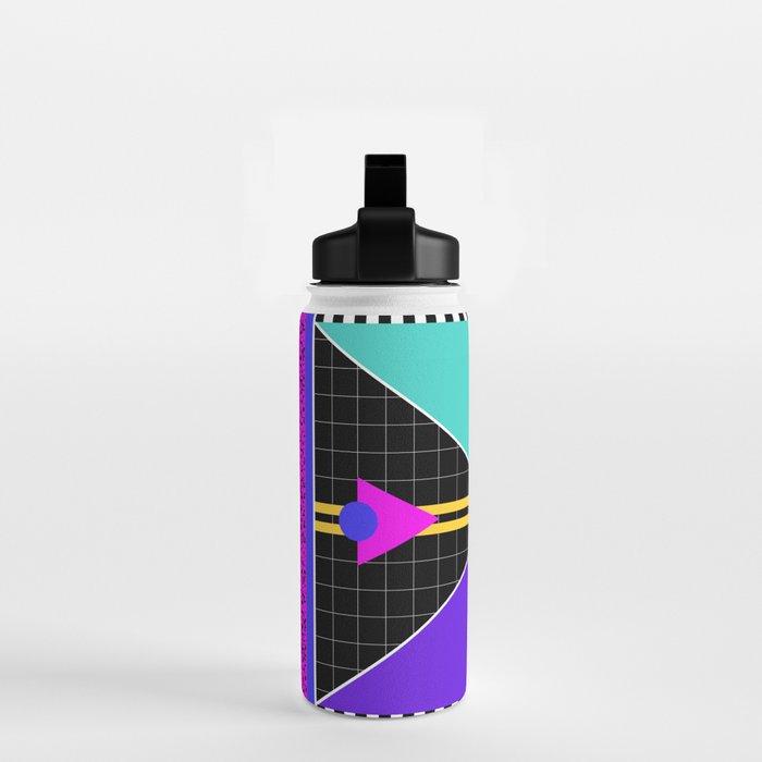 Memphis pattern 117 - 80s / 90s Retro Water Bottle Gallery Image 2
