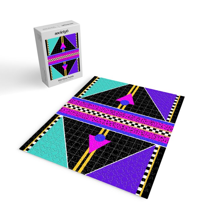 Memphis pattern 117 - 80s / 90s Retro Jigsaw Puzzle Gallery Image 2
