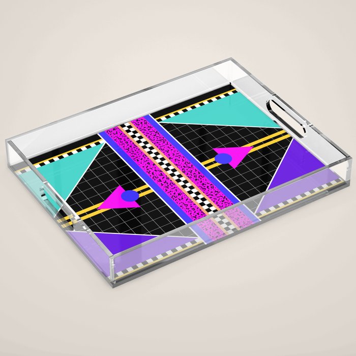 Memphis pattern 117 - 80s / 90s Retro Acrylic Tray Gallery Image 1