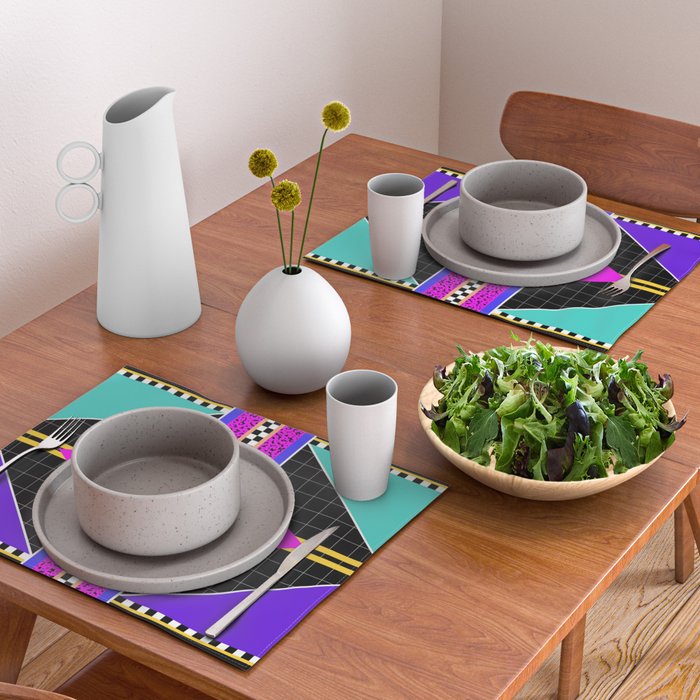 Memphis pattern 117 - 80s / 90s Retro Placemat Gallery Image 2