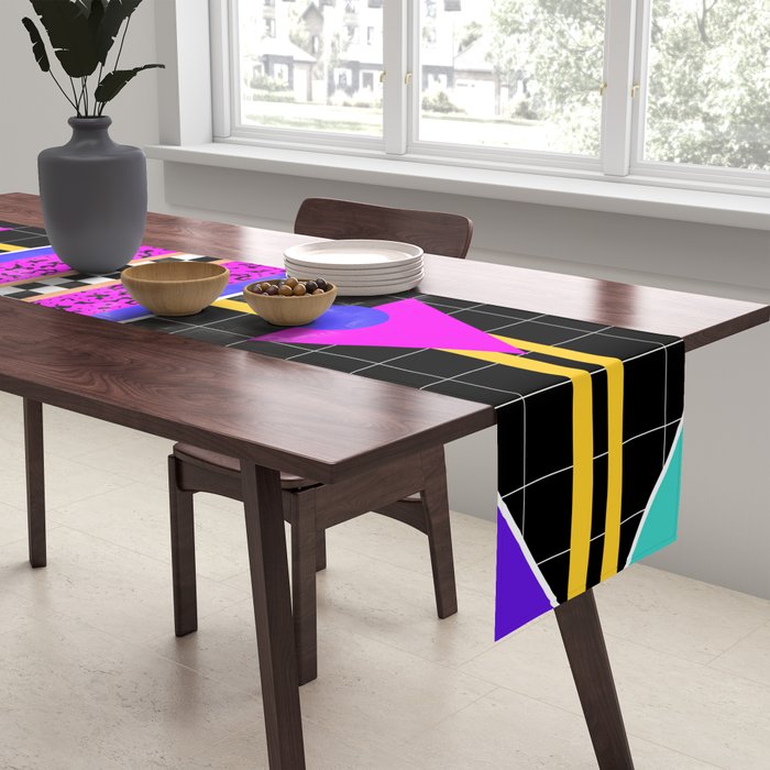 Memphis pattern 117 - 80s / 90s Retro Table Runner Gallery Image 2