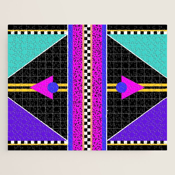 Memphis pattern 117 - 80s / 90s Retro Jigsaw Puzzle Gallery Image 1