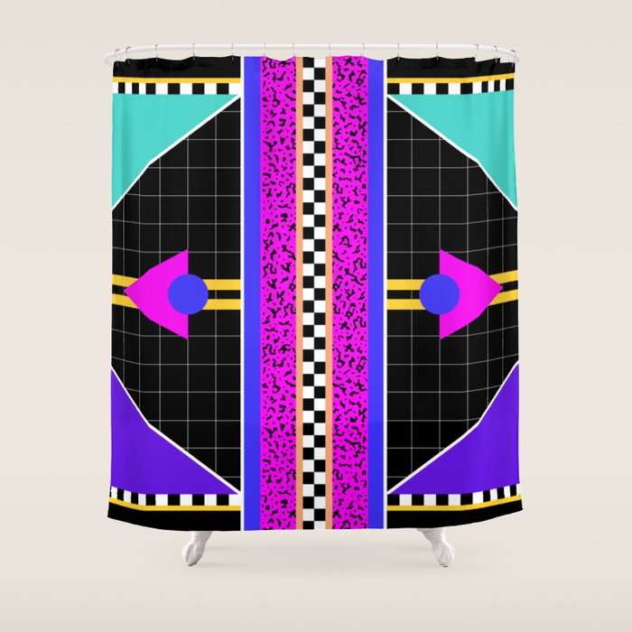 Memphis pattern 117 - 80s / 90s Retro Shower Curtain Gallery Image 1