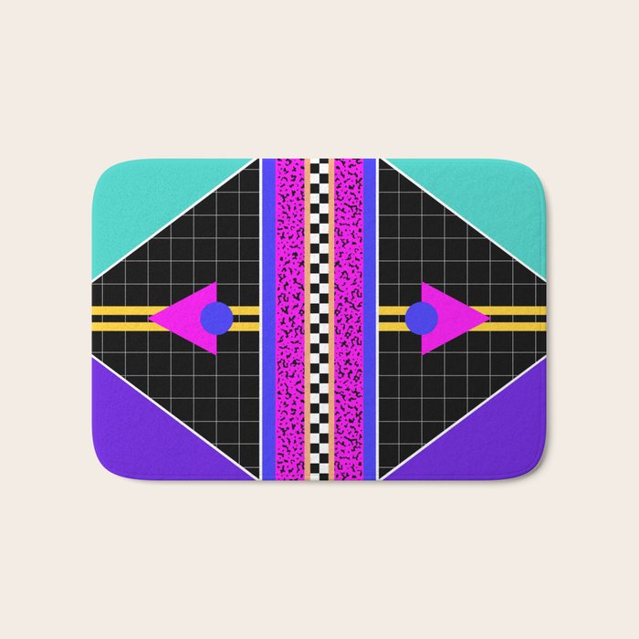 Memphis pattern 117 - 80s / 90s Retro Bath Mat Gallery Image 1