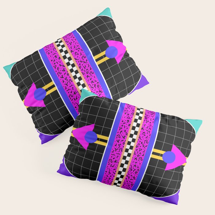 Memphis pattern 117 - 80s / 90s Retro Pillow Sham Gallery Image 1