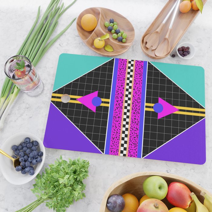 Memphis pattern 117 - 80s / 90s Retro Cutting Board Gallery Image 2