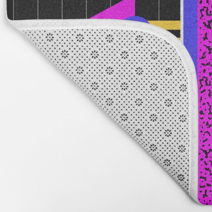 Memphis pattern 117 - 80s / 90s Retro Bath Mat Gallery Image 2