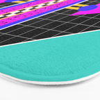 Memphis pattern 117 - 80s / 90s Retro Bath Mat Gallery Image 3